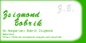 zsigmond bobrik business card